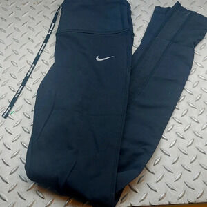 Nike Dri Fit running stash pocket full length Athletic leggings black S